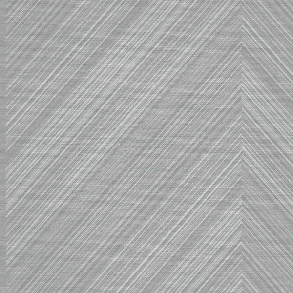 Amsterdam Zig Zag Silver Shadow Wallcovering | Phillipe Romano