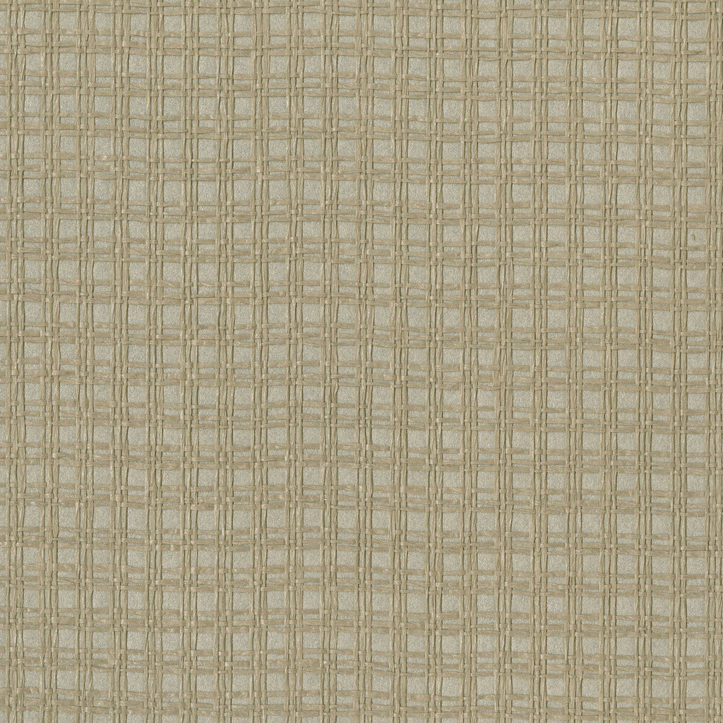 Kravet Design - W3289-4 Gold | Kravet Design | Grasscloth Iii |Check/Houndstooth Metallic Wallcovering