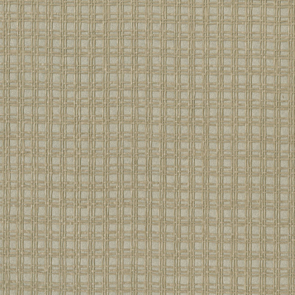 Kravet Design - W3289-4 Gold | Kravet Design | Grasscloth Iii |Check/Houndstooth Metallic Wallcovering