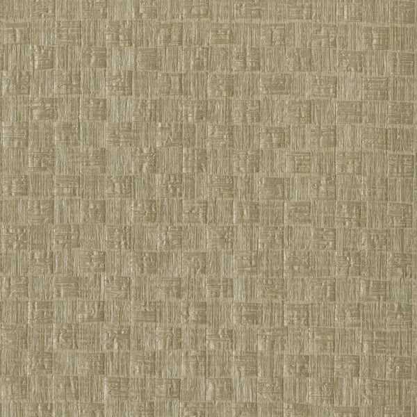 W3295-11 Taupe | Kravet Design | Grasscloth Iii |Check/Houndstooth Metallic Wallcovering