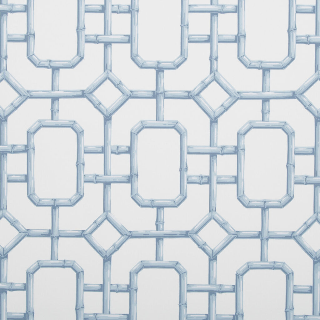 Bambu Fret - Ciel Light Blue | Kravet Couture | Jan Showers Glamorous | Modern Wallcovering Print
