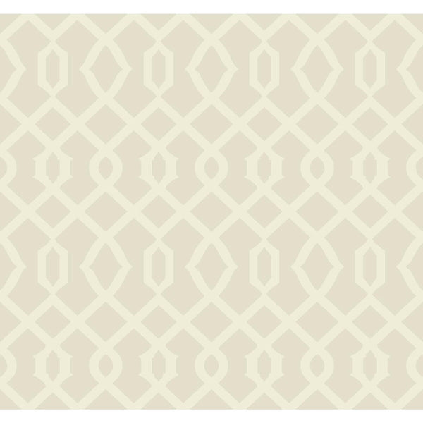 Kravet Design - W3472-1 Ivory | Kravet Design | Candice Olson Collection |Lattice/Scrollwork Metallic Wallcovering Print