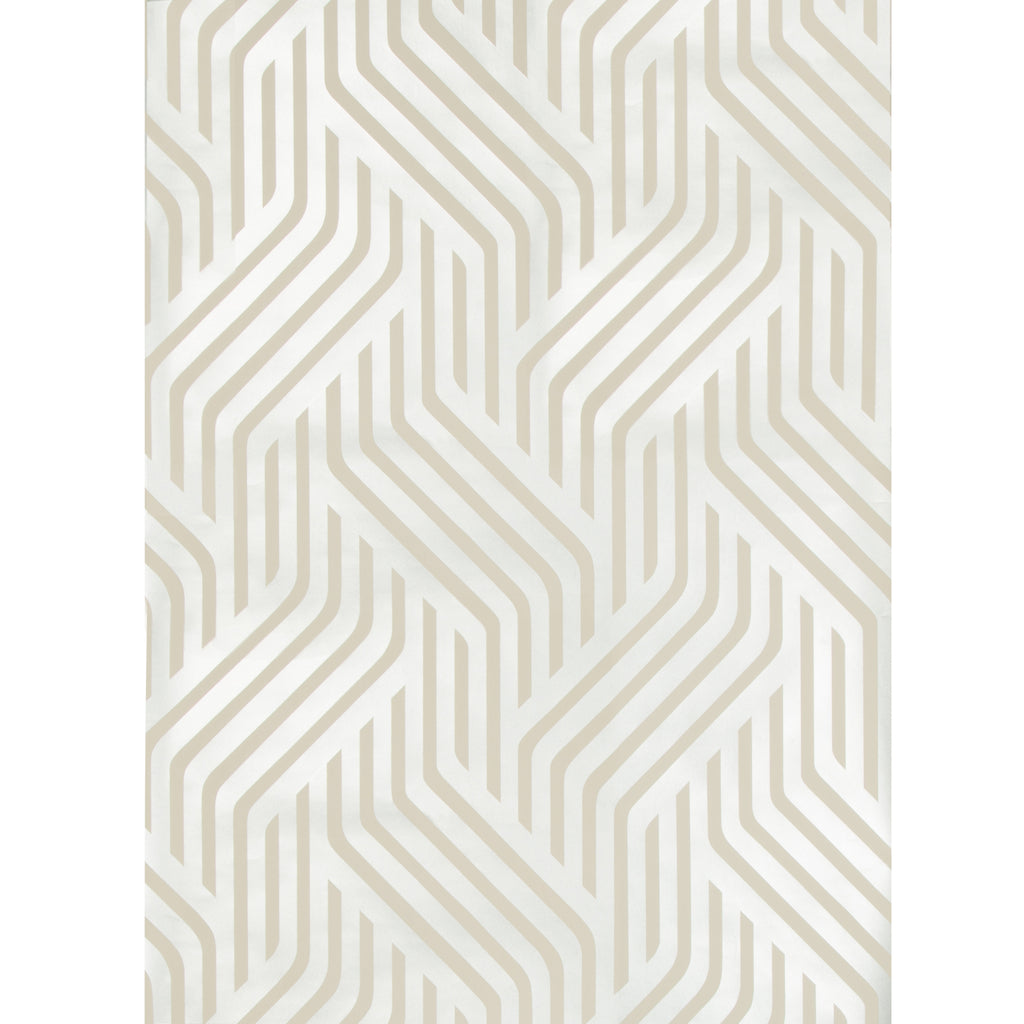 Proxmire - Platinum Metallic | Kravet Couture | Modern Tailor |Modern Geometric Wallcovering Print