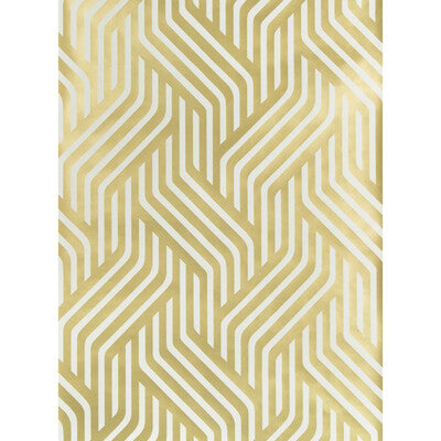 Proxmire - Gilt Gold | Kravet Couture | Modern Tailor |Modern Geometric Wallcovering Print