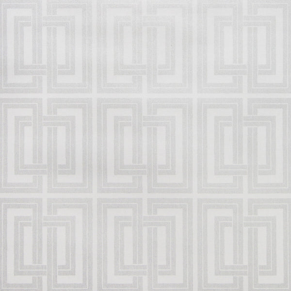 Kravet Design - W3494-11 Silver | Kravet Design | Candice Olson Collection |Geometric Metallic Wallcovering Print