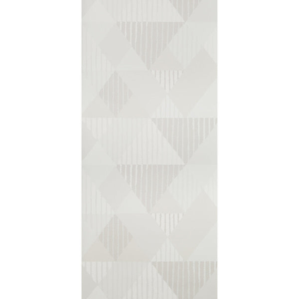 Mod Peaks - Sterling Beige | Kravet Design | Sarah Richardson Wallpaper | Modern Wallcovering Print