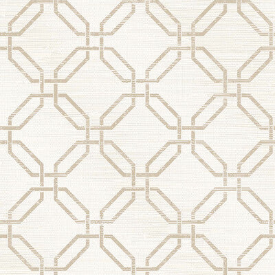 Kravet Design - W3521-116 White | Kravet Design |Geometric Texture Wallcovering Print