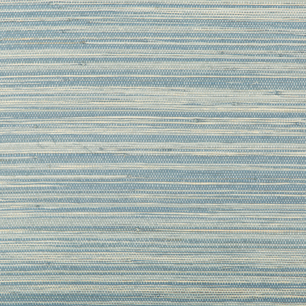 W3524-5 Blue | Kravet Design | Elements Ii Naturals | Solid Texture Wallcovering Grasscloth