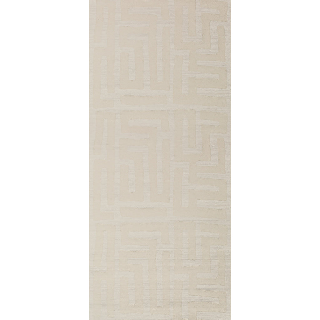 Kuba Cloth - Plaster White | Kravet Couture | Windsor Smith Naila |Geometric Texture Wallcovering