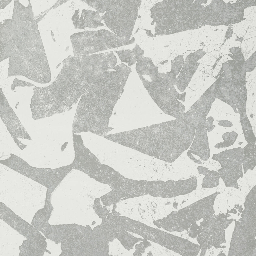 Social Canvas - Silver White | Kravet Couture | Linherr Hollingsworth Boheme Ii |Modern Geometric Wallcovering Print