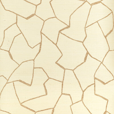 Kravet Couture W-Bark Cloth-Gold - Ivory | Kravet Couture | Modern Wallcovering Print