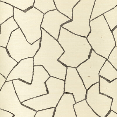 Kravet Couture W-Bark Cloth-Noir - Ivory | Kravet Couture | Modern Wallcovering Print