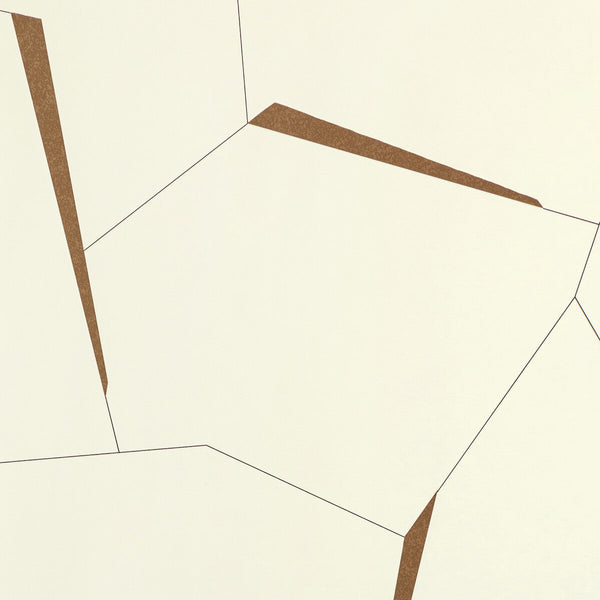 Divergent - Vicuna White | Kravet Couture | Linherr Hollingsworth Boheme Ii |Geometric Metallic Wallcovering Print