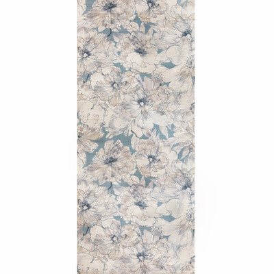 W-Ayrlies - Soft Blue Metallic | Kravet Couture | Modern Colors-Sojourn Collection | Botanical & Floral Metallic Wallcovering Print