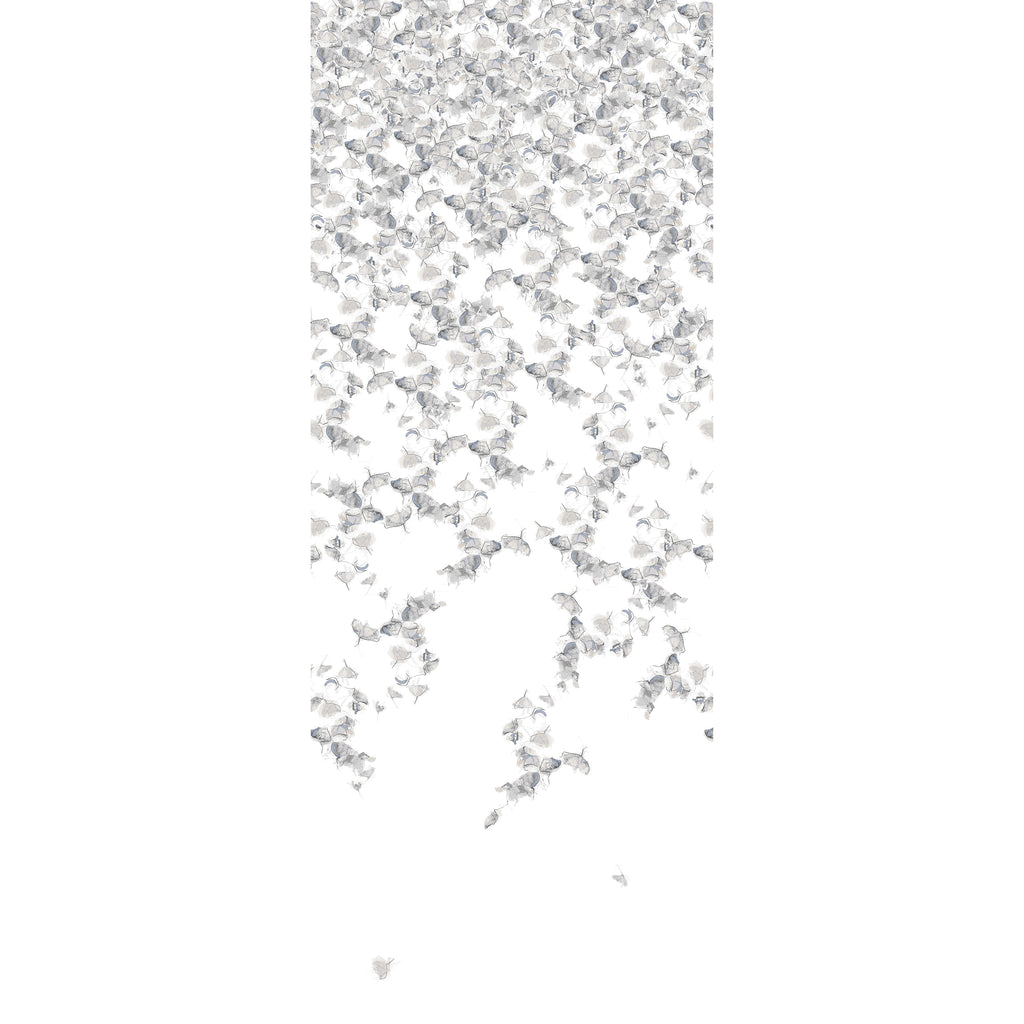 Falling Ginkgo - Winter White | Kravet Couture | Paperscape Artist Series | Botanical & Floral Wallcovering Print