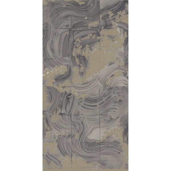 Rearrangements - Petrol Bronze | Kravet Couture | Paperscape Artist Series |Modern Novelty Wallcovering Print