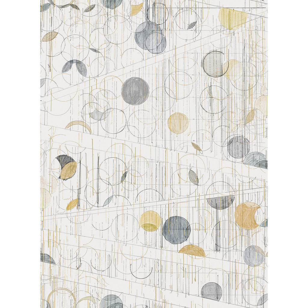 First Draft - Ironore Ivory | Kravet Couture | Paperscape Artist Series |Modern Geometric Wallcovering Print
