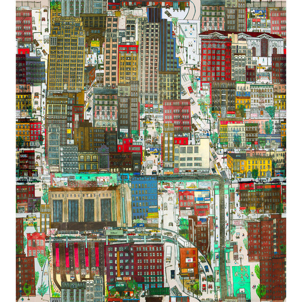 Urban Planning - Multi | Kravet Couture | Paperscape Artist Series |Modern Novelty Wallcovering Print