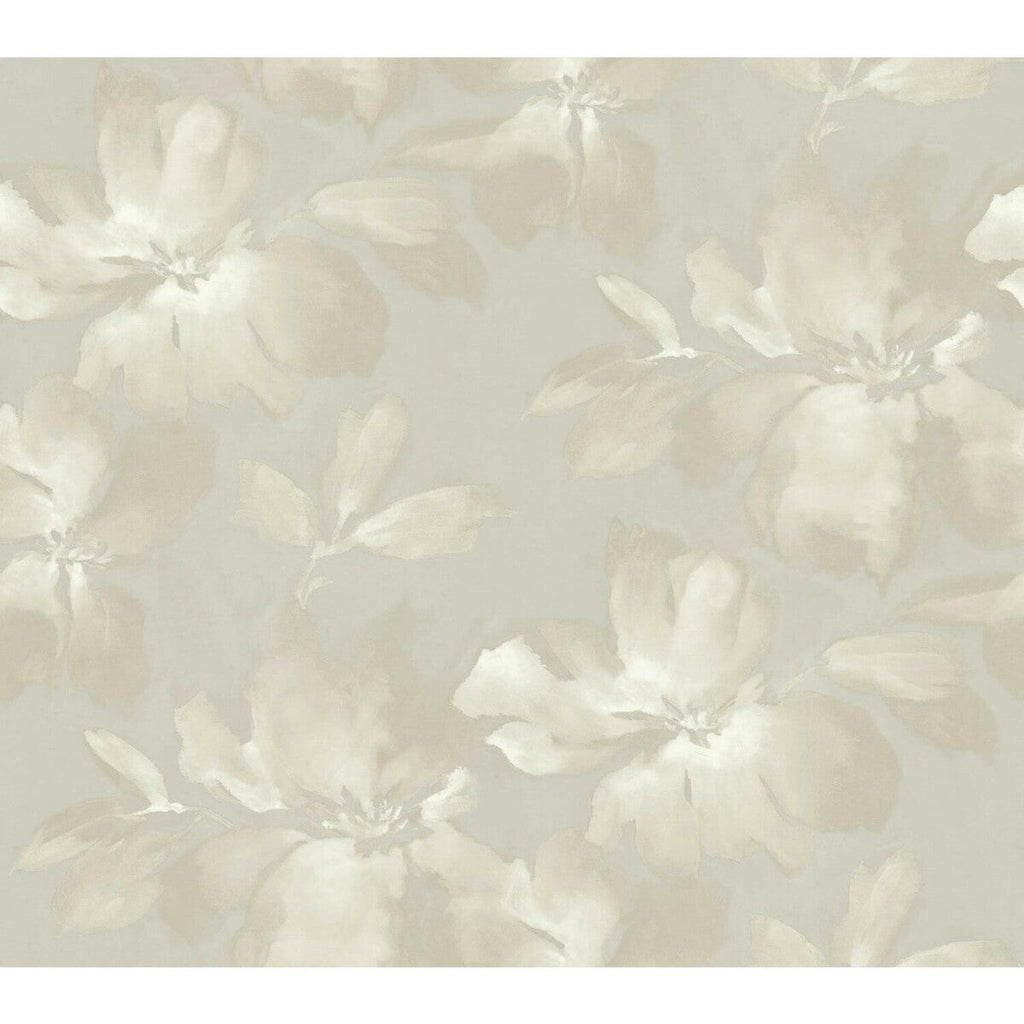 Kravet Design - W3590-16 Beige | Kravet Design | Candice Olson Collection | Botanical & Floral Metallic Wallcovering Print