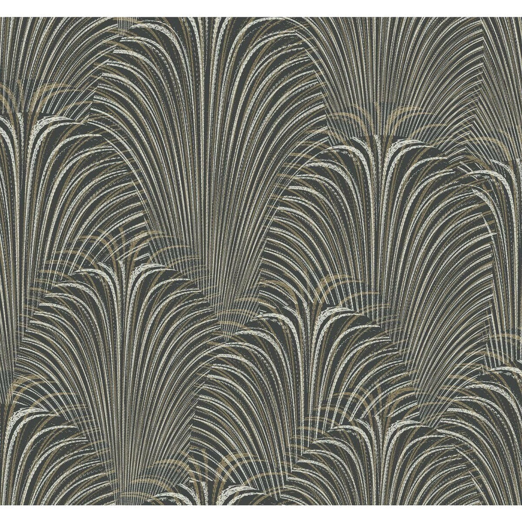 Kravet Design - W3592-841 Black | Kravet Design | Candice Olson Collection |Modern Metallic Wallcovering Print