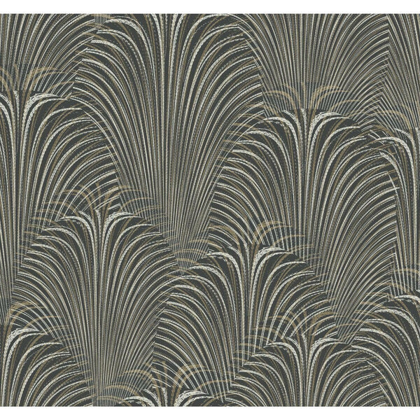 Kravet Design - W3592-841 Black | Kravet Design | Candice Olson Collection |Modern Metallic Wallcovering Print
