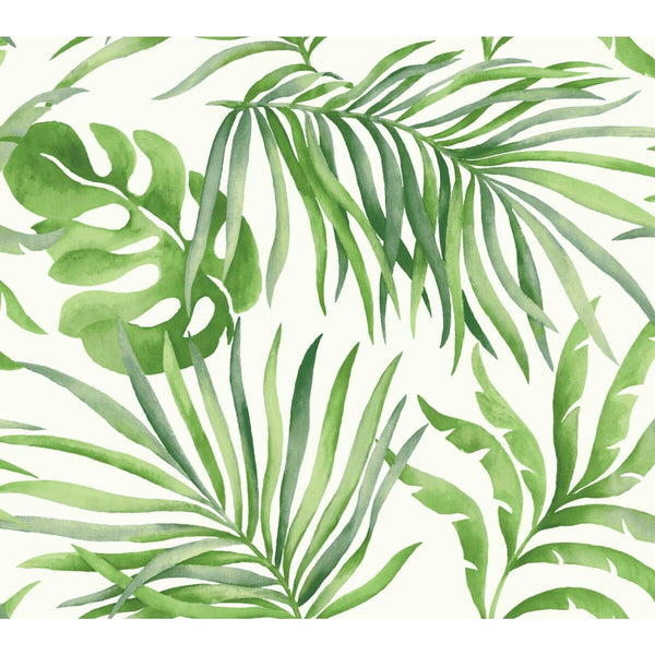 W3593-3 White | Kravet Design | Candice Olson Collection | Tropical Wallcovering Print