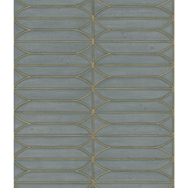 Kravet Design - W3594-421 Grey | Kravet Design | Candice Olson Collection |Geometric Metallic Wallcovering Print