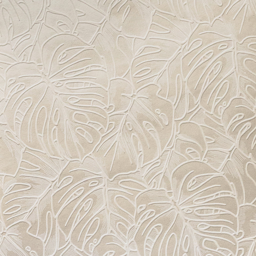 W3602-1 Beige | Kravet Design | Botanical & Floral Metallic Wallcovering Print