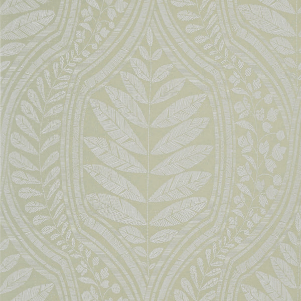 W3608-3 Green | Kravet Design | Botanical & Floral Damask Wallcovering Print