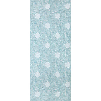 Kravet Design - W3609-515 Blue | Kravet Design |Geometric Metallic Wallcovering Print