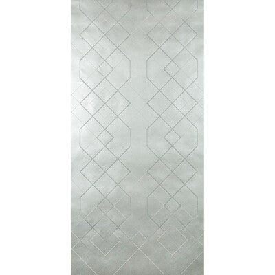 Kravet Design - W3612-15 Silver | Kravet Design |Geometric Metallic Wallcovering Print
