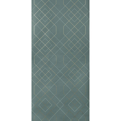Kravet Design - W3613-35 Teal | Kravet Design |Geometric Metallic Wallcovering Print