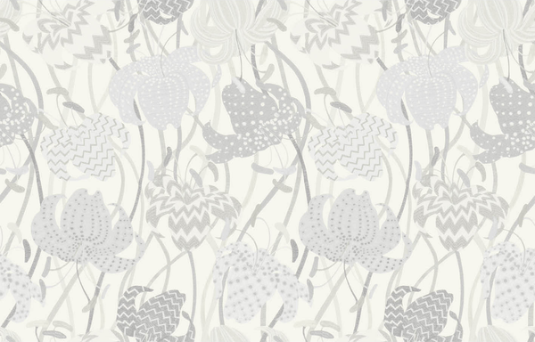 Lilium - 10231 Grey | Kravet Couture | Missoni Home Wallcoverings 03 | Botanical & Floral Wallcovering Print