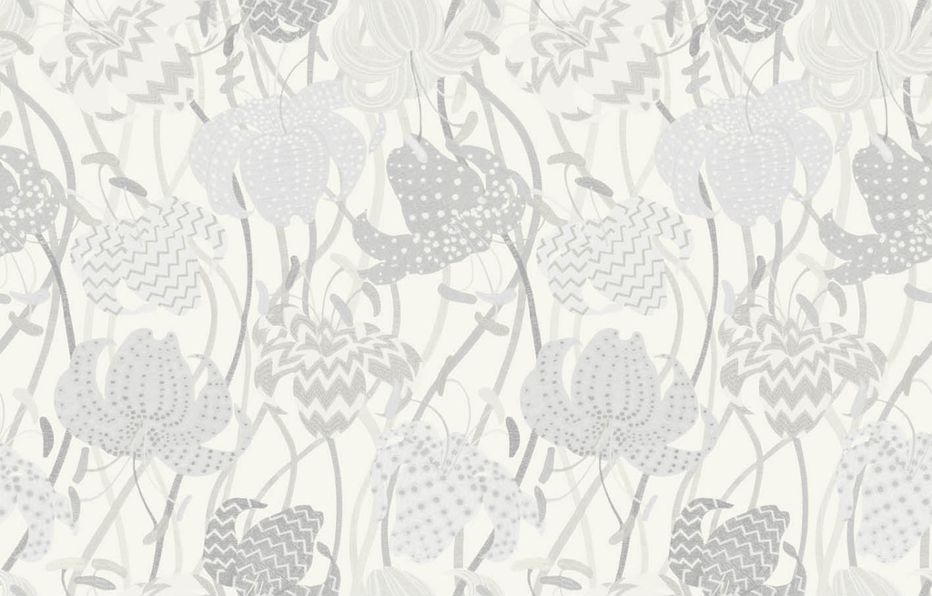 Lilium - 10231 Grey | Kravet Couture | Missoni Home Wallcoverings 03 | Botanical & Floral Wallcovering Print