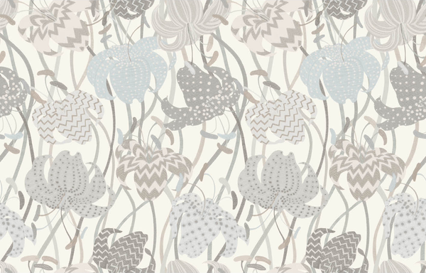 Lilium - 10234 Grey | Kravet Couture | Missoni Home Wallcoverings 03 | Botanical & Floral Wallcovering Print