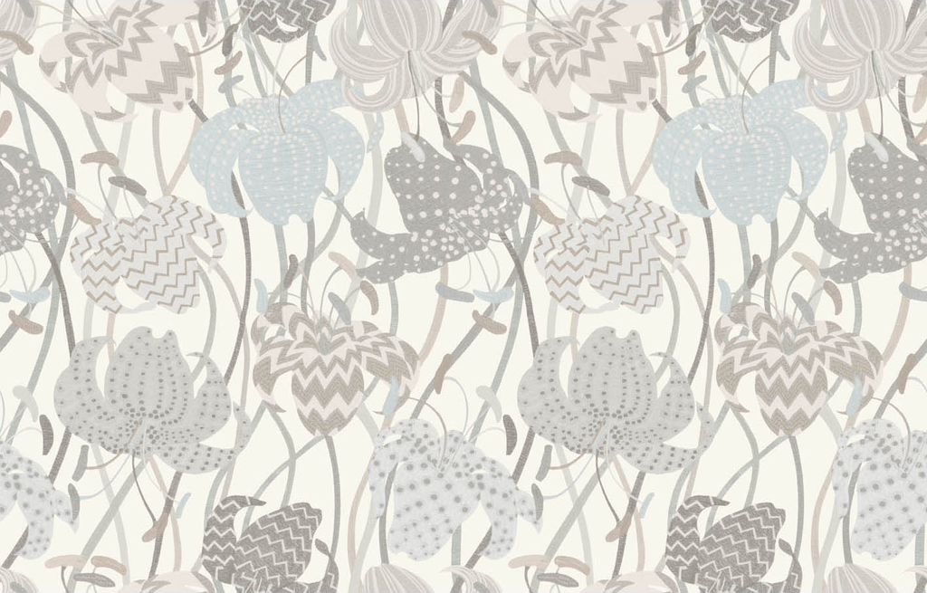 Lilium - 10234 Grey | Kravet Couture | Missoni Home Wallcoverings 03 | Botanical & Floral Wallcovering Print