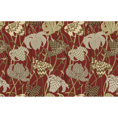 Lilium - 10232 Rust | Kravet Couture | Missoni Home Wallcoverings 03 | Botanical & Floral Wallcovering Print