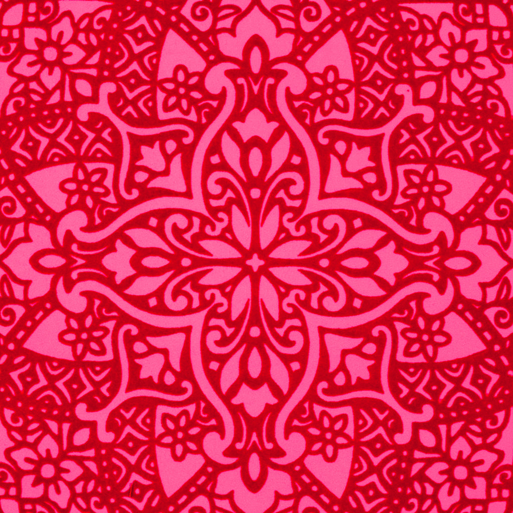 Byzantine Flock Wallpaper Carnelian | Romo Europe