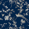 Kravet Design - W3714-5 Blue | Kravet Design | Ronald Redding |Chinoiserie Flora & Fauna Wallcovering Print