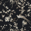 W3714-8 Black | Kravet Design | Ronald Redding |Chinoiserie Flora & Fauna Wallcovering Print