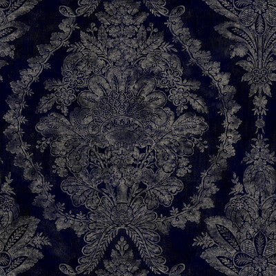 Kravet Design - W3715-50 Dark Blue | Kravet Design | Ronald Redding |Damask Wallcovering Print
