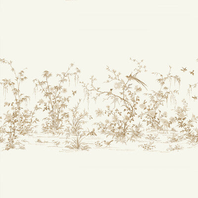 Kravet Design - W3718-101 White | Kravet Design | Ronald Redding | Botanical & Floral Metallic Wallcovering Print