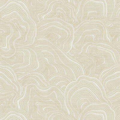 Kravet Design - W3719-116 Beige | Kravet Design | Ronald Redding |Geometric Metallic Wallcovering Print
