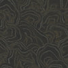 W3719-8 Black | Kravet Design | Ronald Redding |Geometric Metallic Wallcovering Print