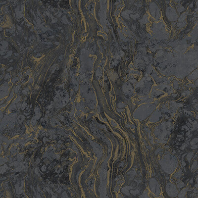 W3724-8 Black | Kravet Design | Ronald Redding |Modern Wallcovering Print