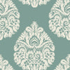 W3726-3 Teal | Kravet Design | Ronald Redding |Damask Wallcovering Print