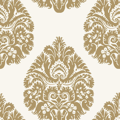 W3726-4 Gold | Kravet Design | Ronald Redding |Damask Wallcovering Print