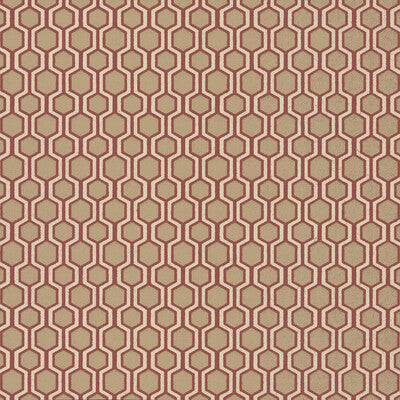 Kravet Design - W3727-19 Red | Kravet Design | Ronald Redding |Geometric Wallcovering Print