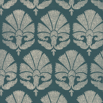 Kravet Design - W3731-35 Teal | Kravet Design | Ronald Redding |Damask Wallcovering Print