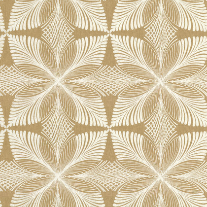 W3734-4 Gold | Kravet Design | Ronald Redding | Botanical & Floral Wallcovering Print